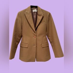 🍒 THE FRANKIE SHOP - Colette Camel Hourglass Blazer XS/S